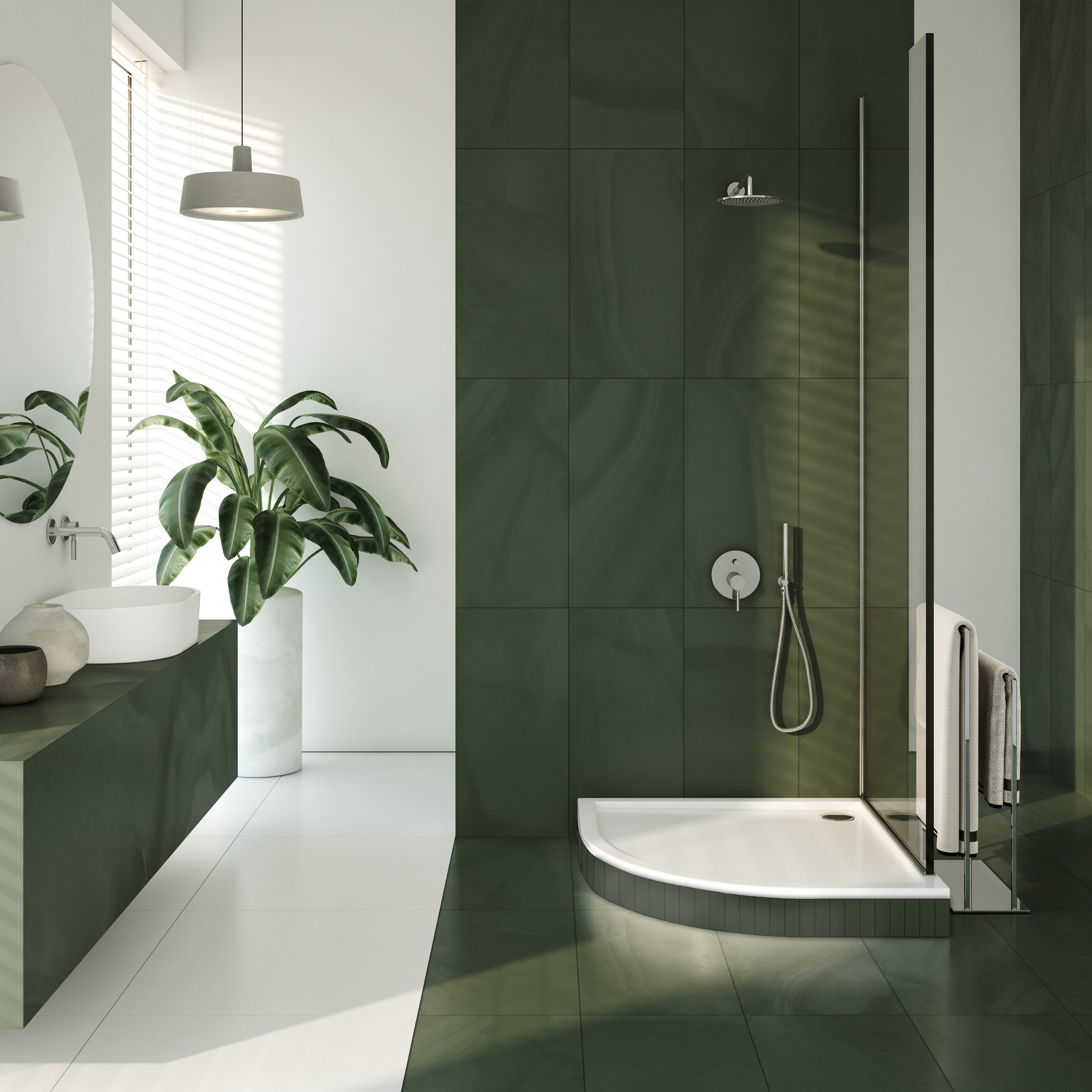 Aquabad® Duschwanne BASIC Smooth White, Viertelkreis, Acryl, 1-St., Duschwa günstig online kaufen