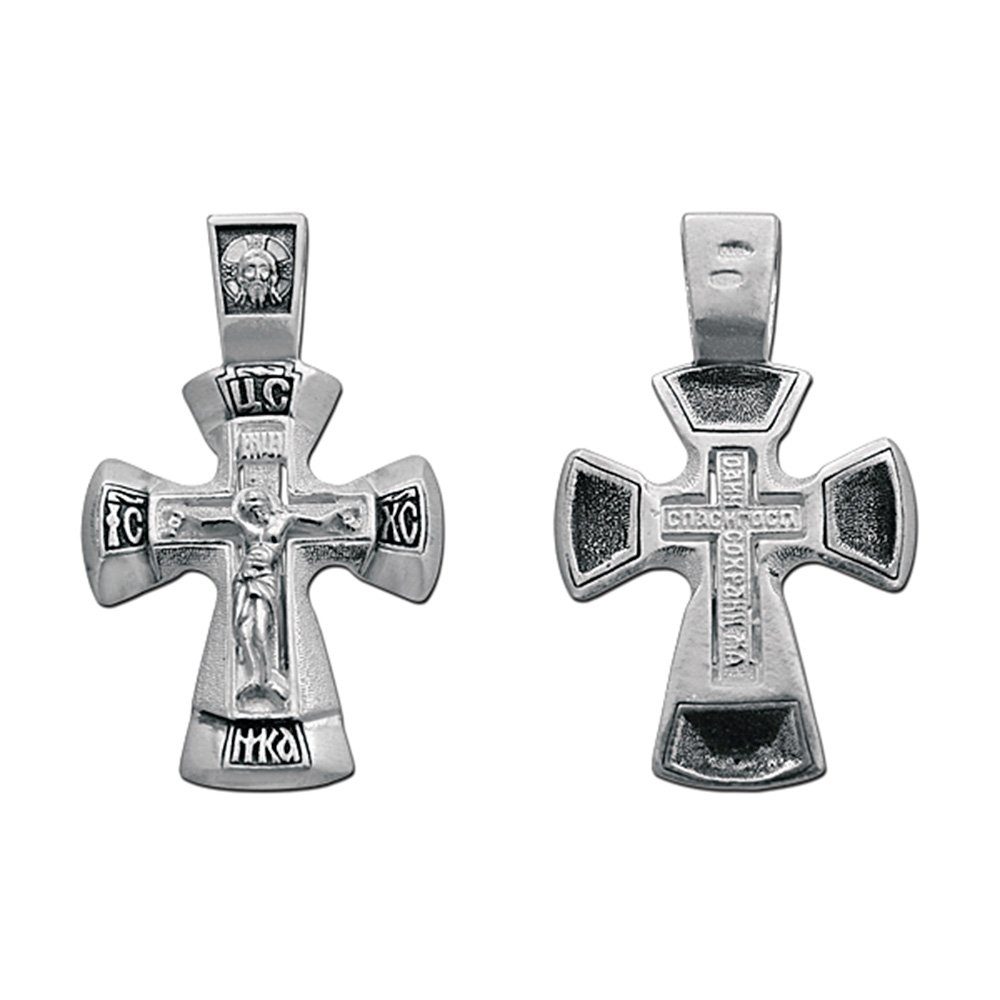 Silber 925 Kreuz Russi NKlaus Anhänger Orthodoxe Kreuzanhänger Sterling