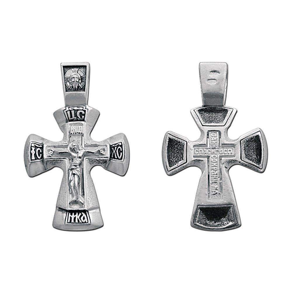 Kreuzanhänger Sterling Silber Kreuz 925 Orthodoxe Anhänger Russi