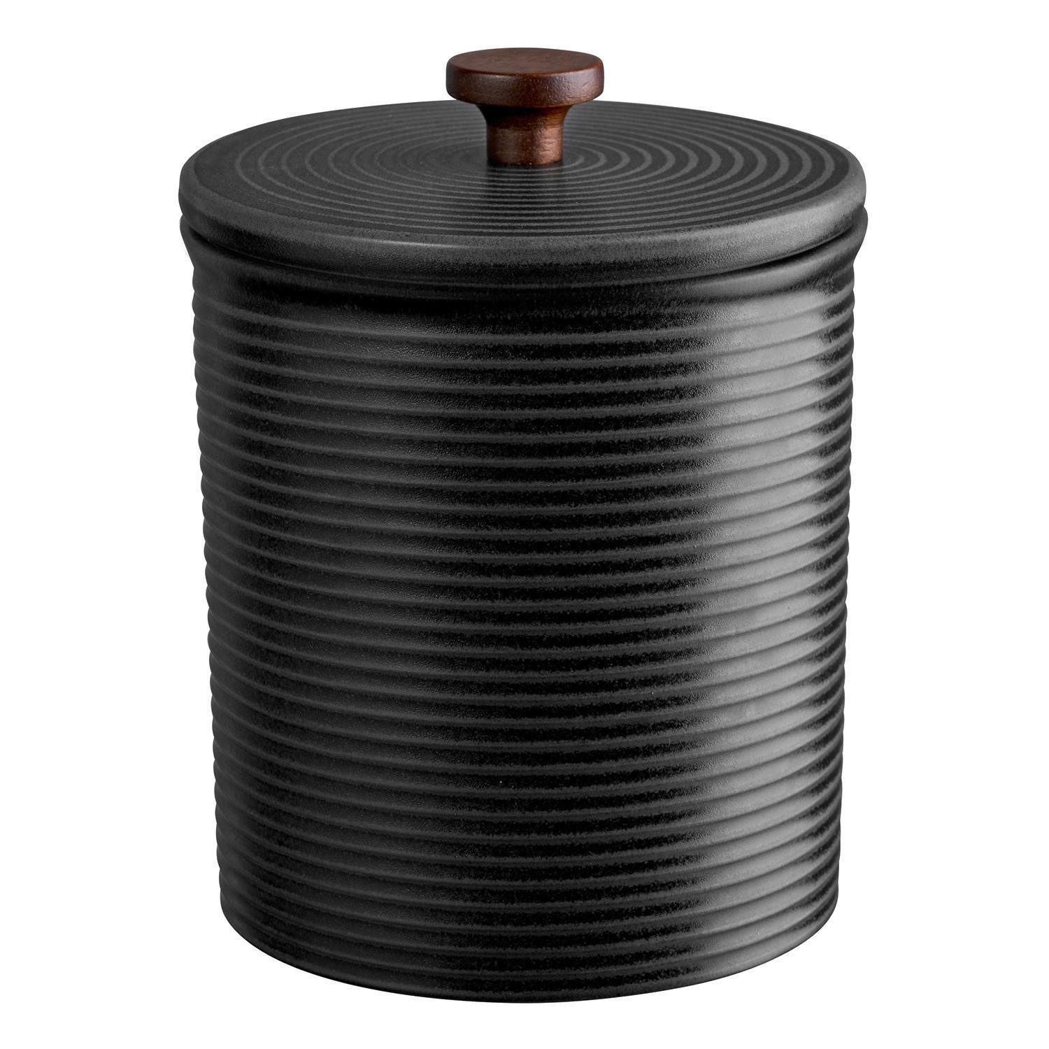 Vorratsdose mit Deckel KITCHEN'ART, Schwarz, Ø 13,5 x H 17 cm