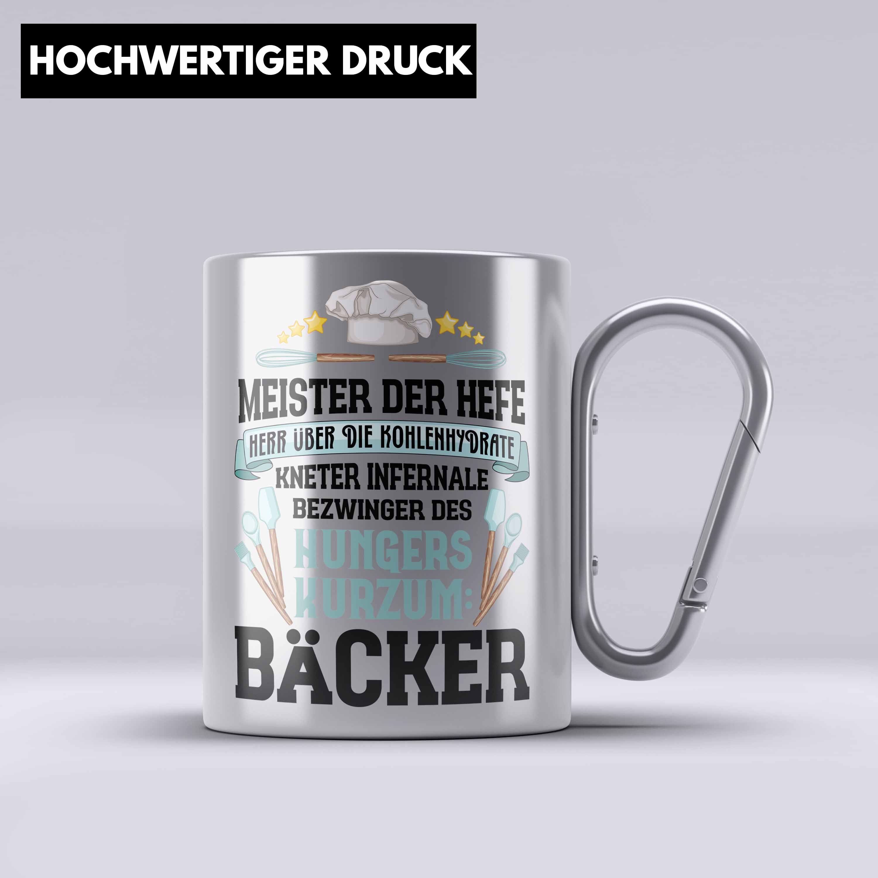 Trendation Thermotasse Bäcker Edelstahl Tasse mit Spruch Geschenkidee Bäckerin Geschenk Männe