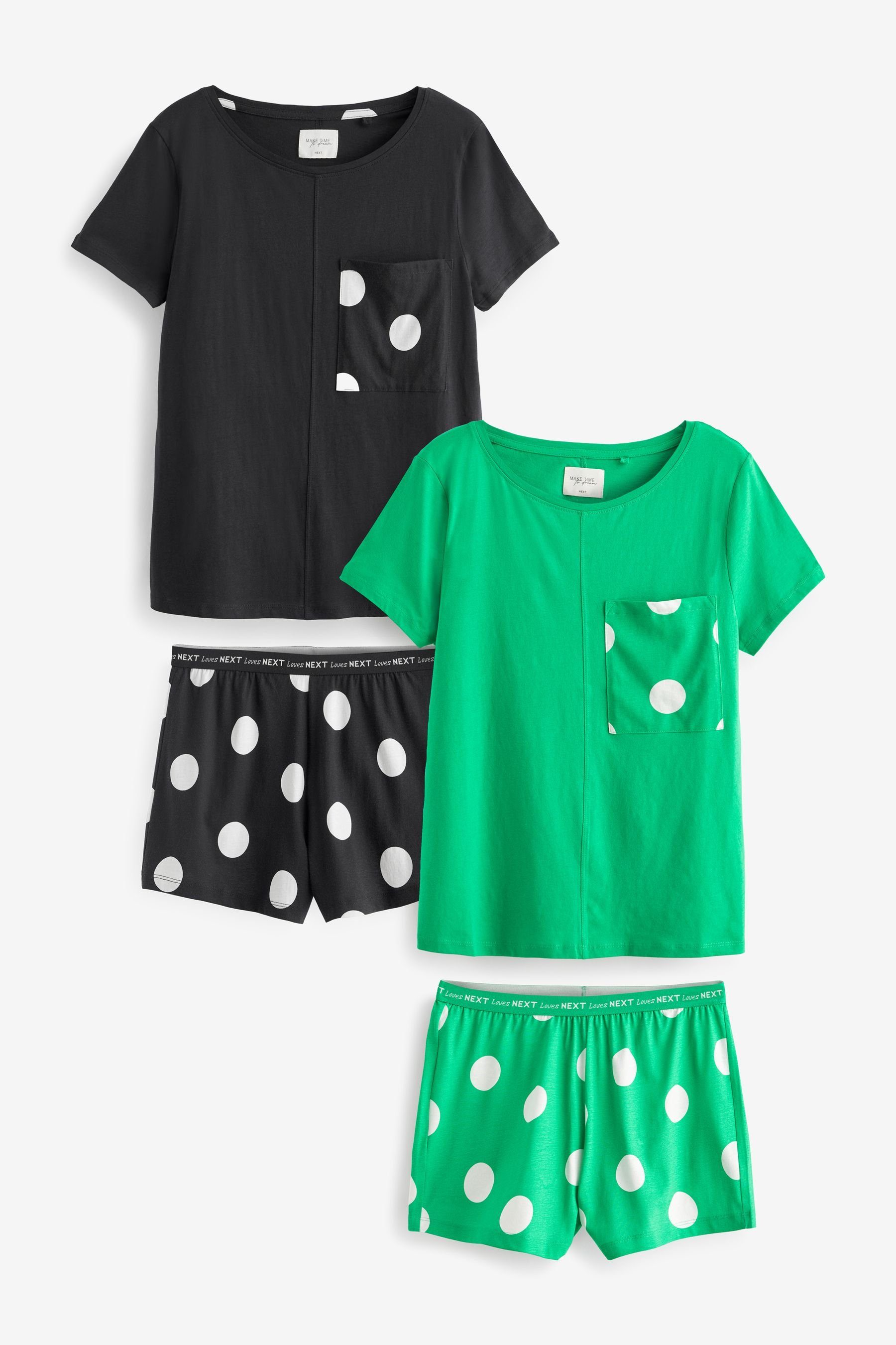 Next Pyjama Kurzärmliger Pyjama aus Baumwolle, günstig online kaufen