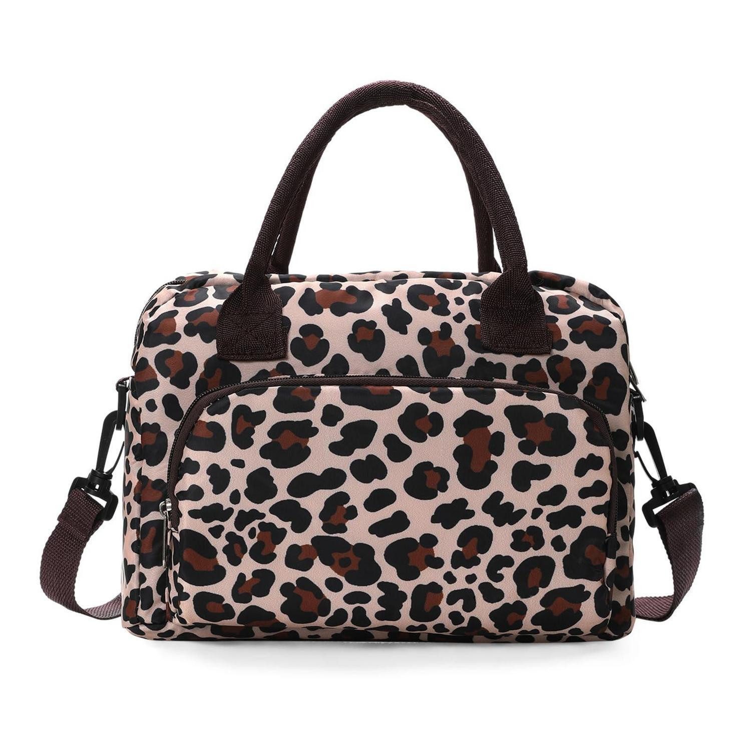 LuxusKollektion Kühltasche Kühltasche 12L isoliert klein faltbar Schultergurt Leopardenmuster