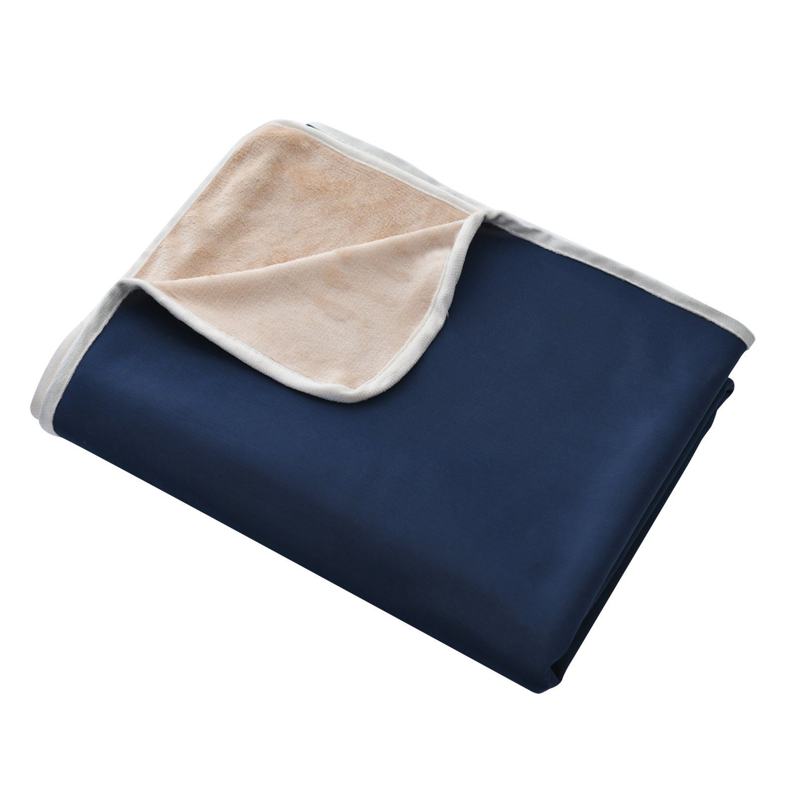 Tagesdecke 152x127cm, kühlend, doppelseitig, für Baby-Decke Sofa-Bettzeug, Rosnek, superweiches Flanell-Fleece; Sommerdecke Marineblau
