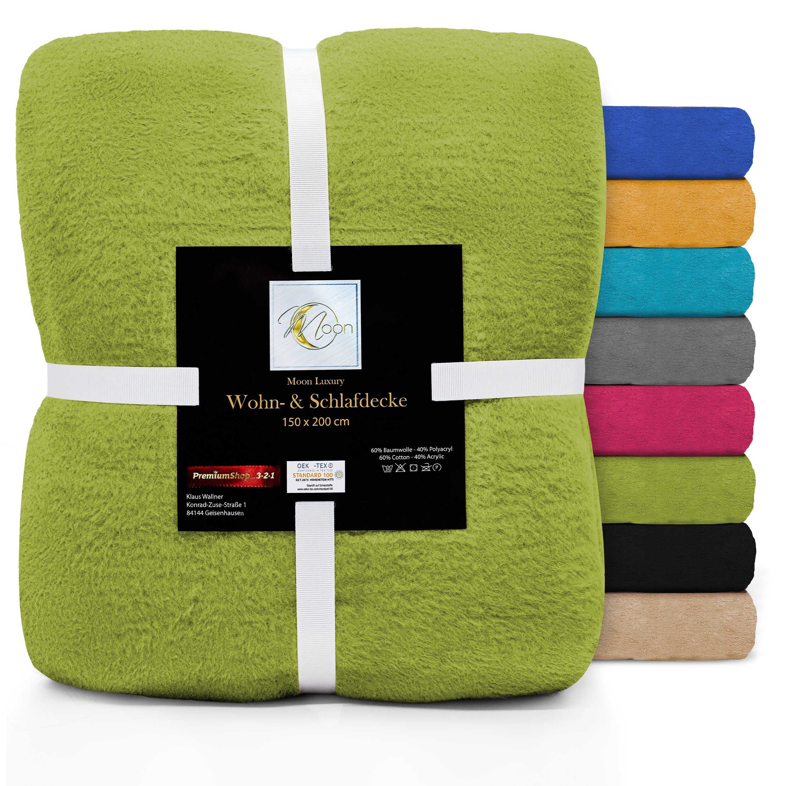 Wohndecke MOON Luxury Kuscheldecke, UNI Decke, günstig online kaufen