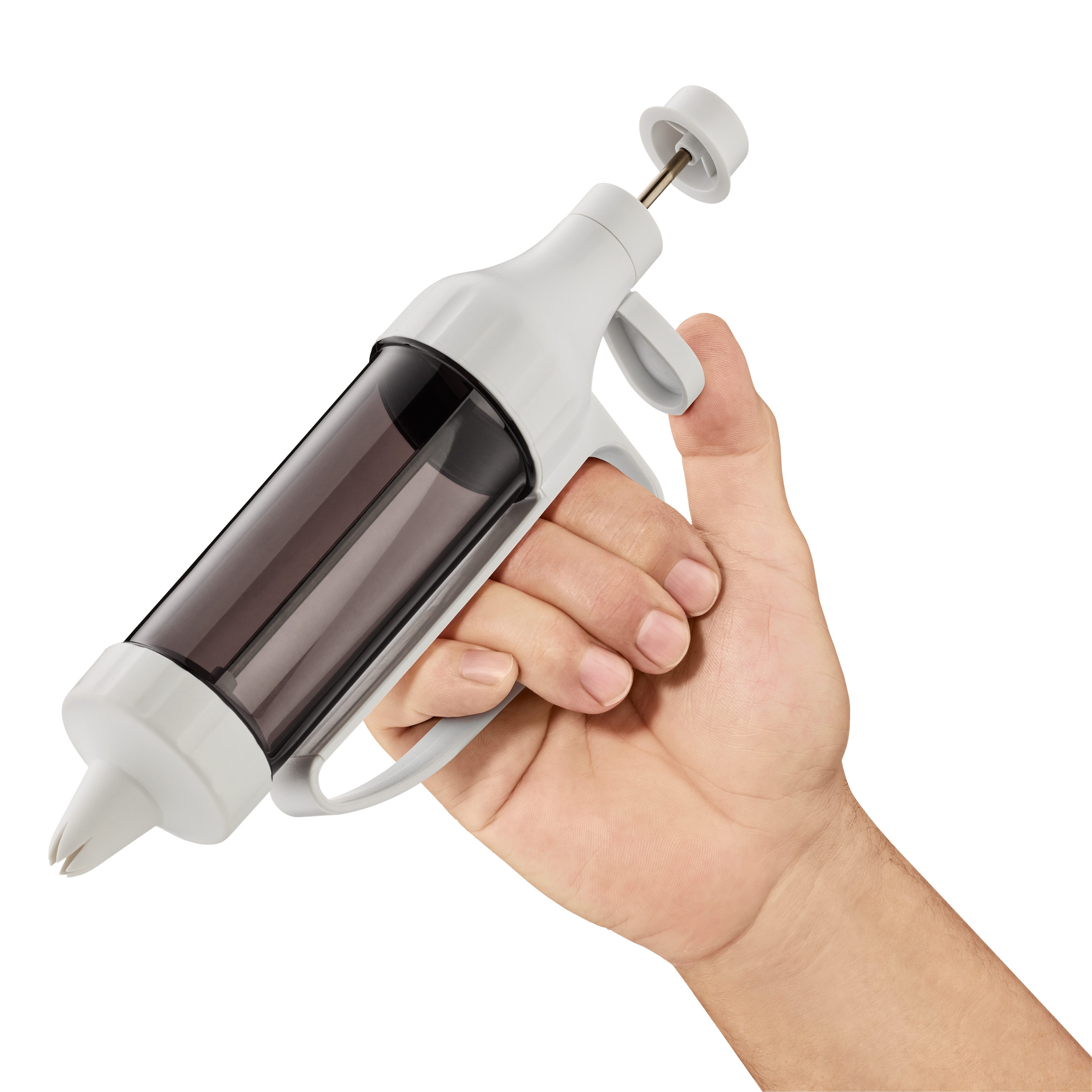 Kaiser Backformen Gebäckpresse Inspiration, (Set, 8-tlg), Garnierspritze, transparenter Behälter, 7 Spritztüllen