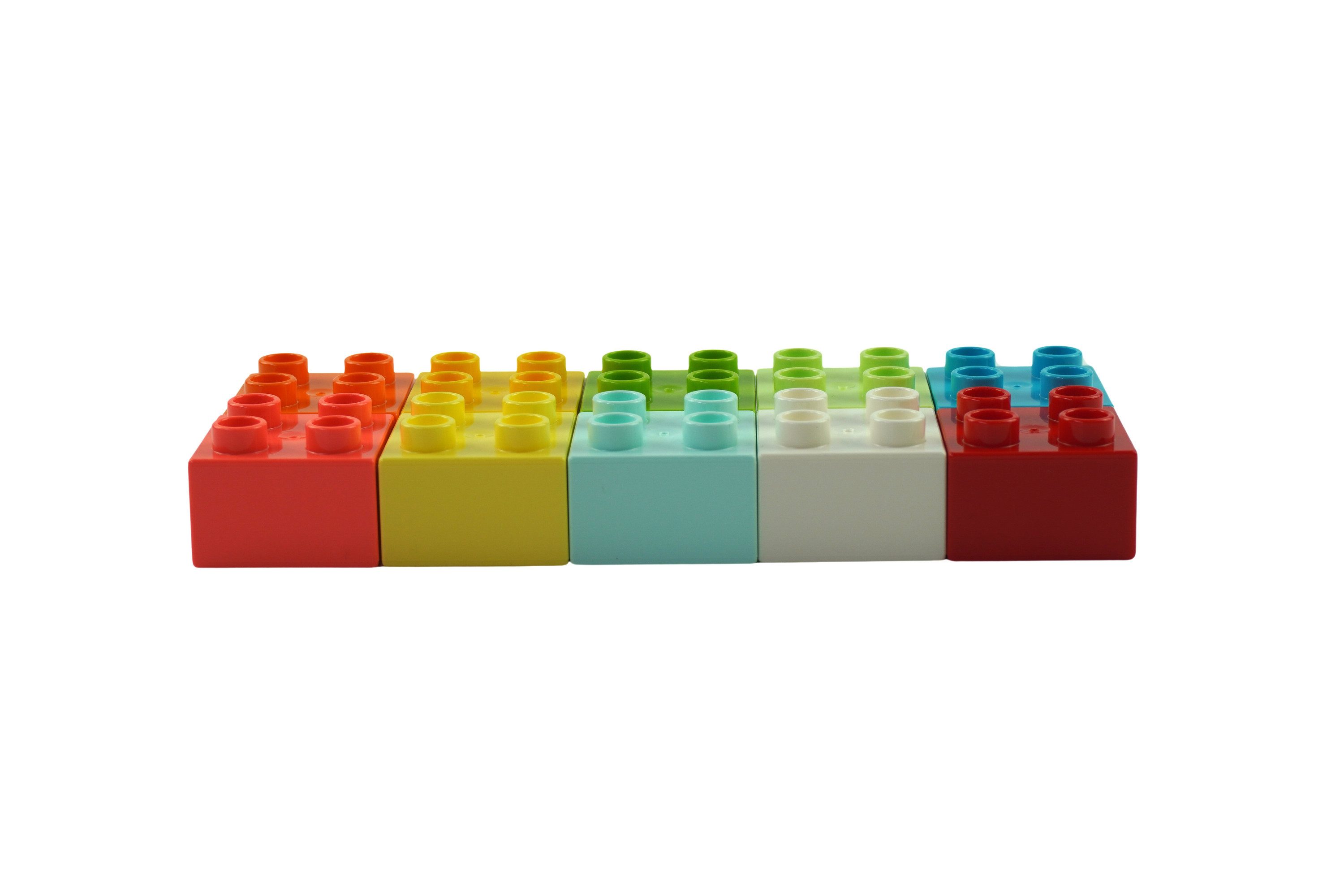 LEGO® LEGO® DUPLO® 10 2x4 und 50 2x2 Bunt 3437 3011 60x Teile Spielbausteine, (Bausteine, 60 St., Kreativ-Set), Made in Europe