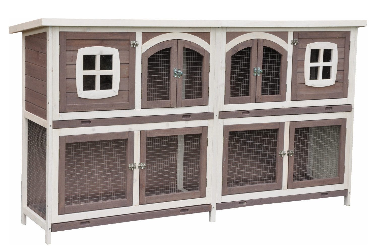 nanook Kleintierkäfig XXL Kleintierstall Murmel taupe 211x52x107 cm günstig online kaufen