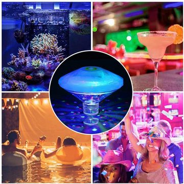 Gontence Pool-Lampe Poolbeleuchtung Unterwasser Led, Badewannen licht, IP68 Wasserdicht, RGB-Poollichter für Garten Springbrunnen Badewanne Disco-Partylichter