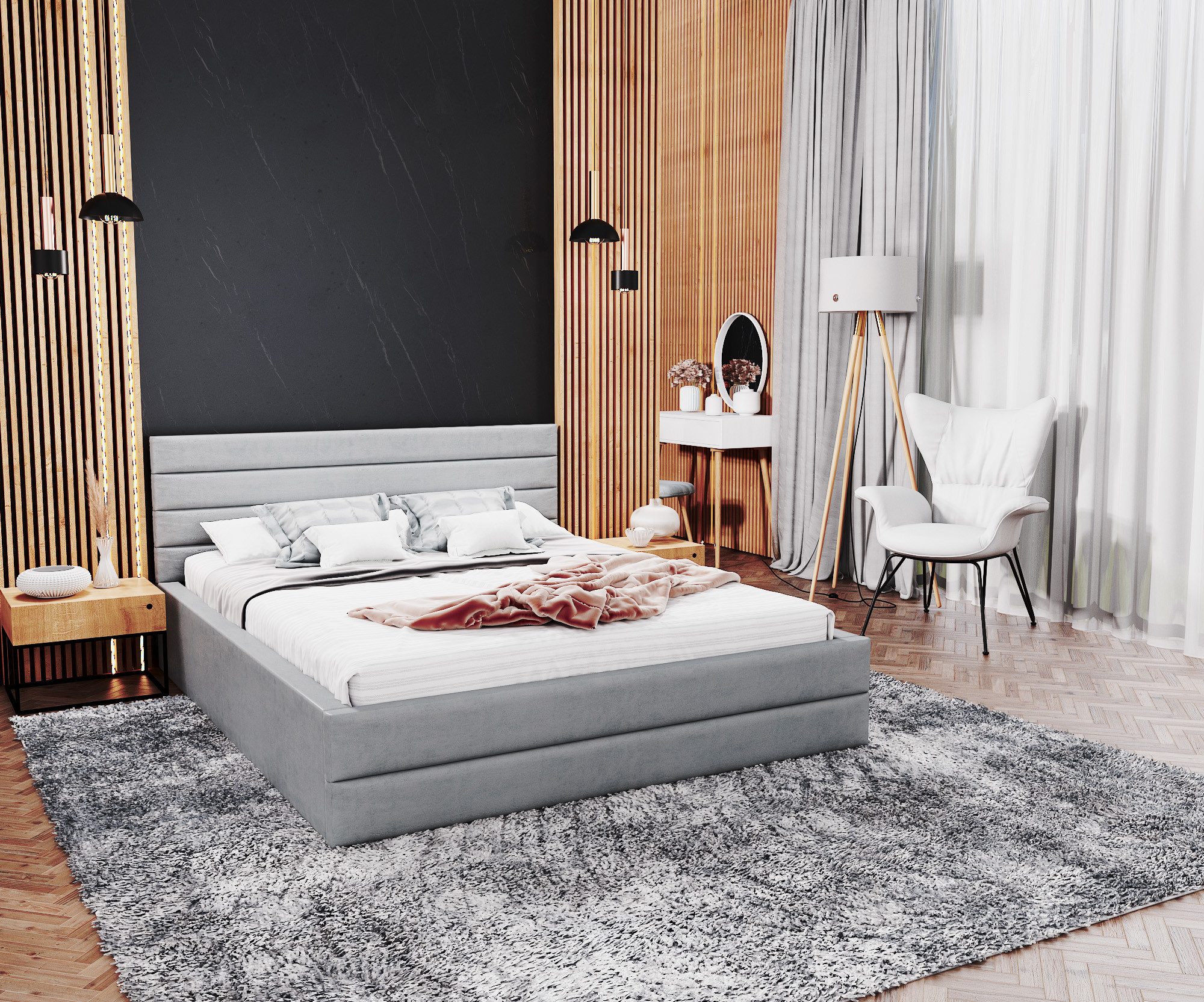 FDM Polsterbett Bettrahmen Bettgestell 90x200, 120x200, günstig online kaufen