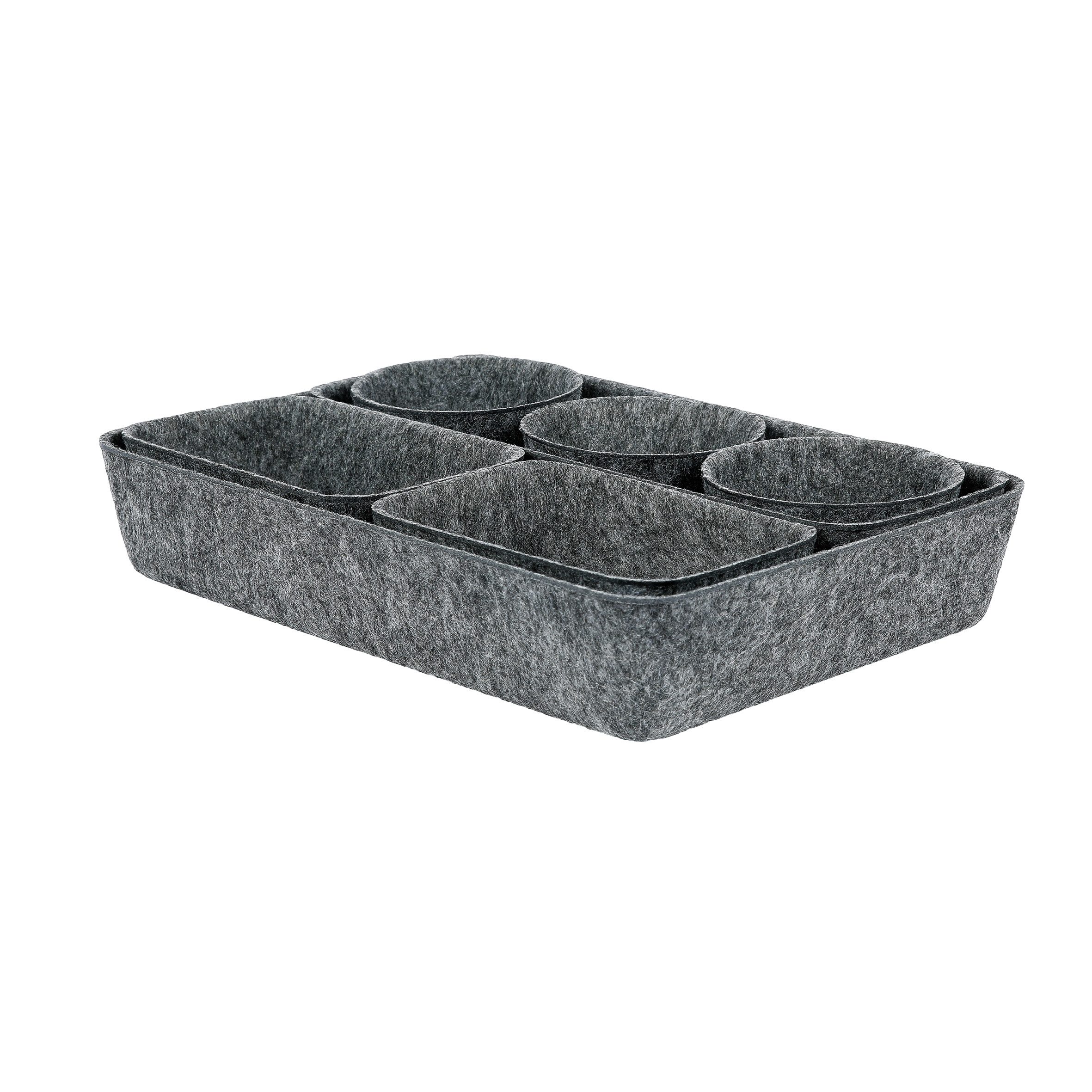 Axentia Organizer Armadio Pieghevole - 6 Scomparti, Grigio, 28x112x28 Cm
