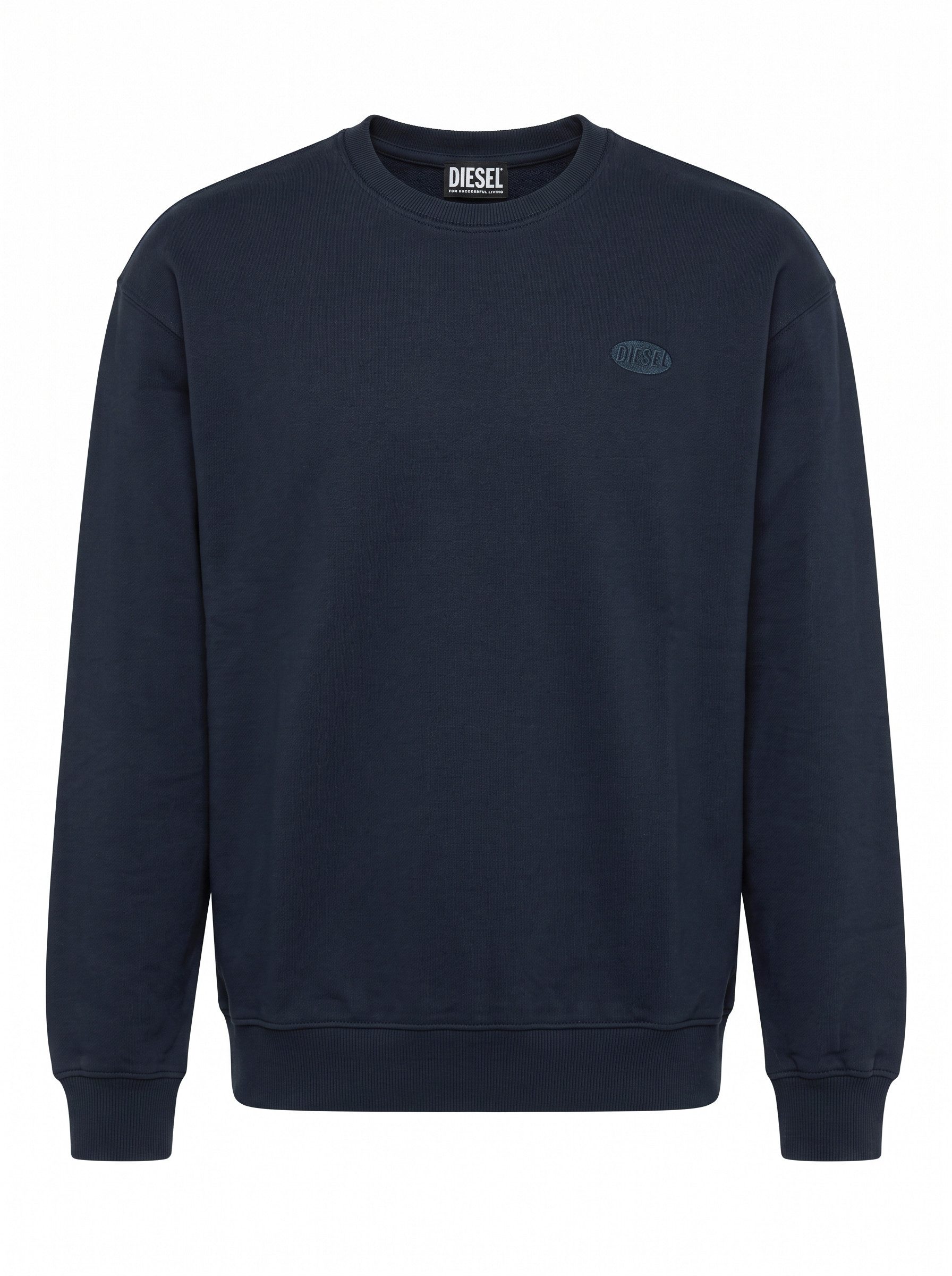 Diesel Sweatshirt Loose Fit Pullover - S-NEW-GINN Supersoft, Logo-Stickerei