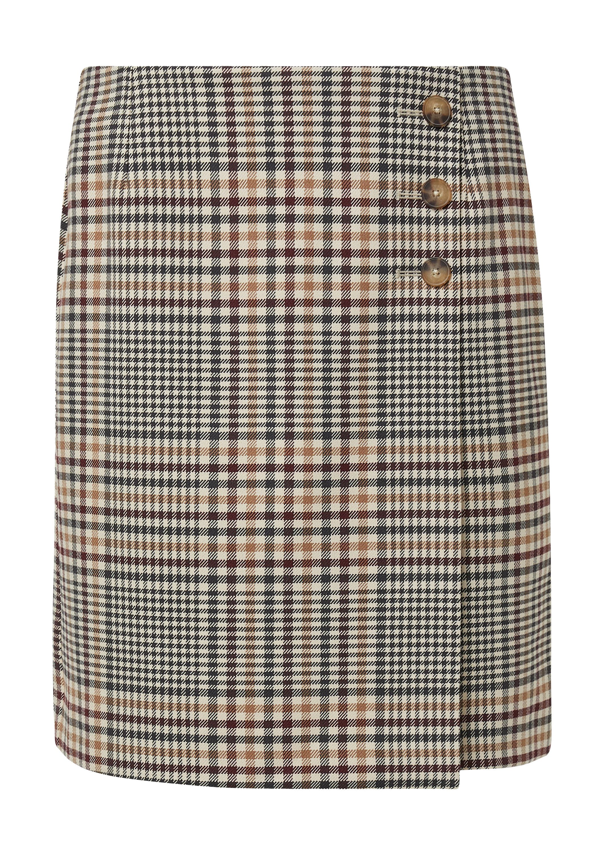 comma Minirock Rock Kurzer Karo-Rock in Wickel-Optik