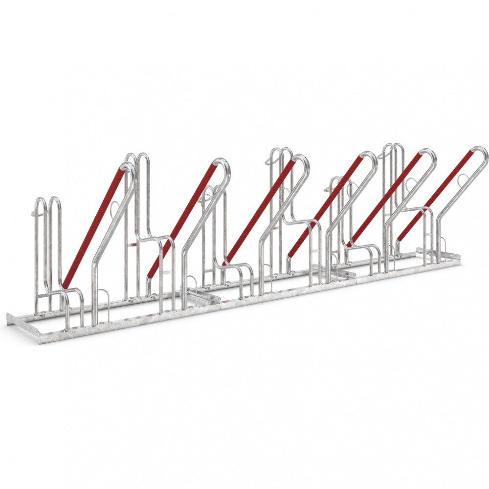 Dreifke Fahrradständer Fahrrad Anlehnparker 4506 XBF, zur Freiaufstellung, 6 Räder einseiti, für 6 Fahrräder