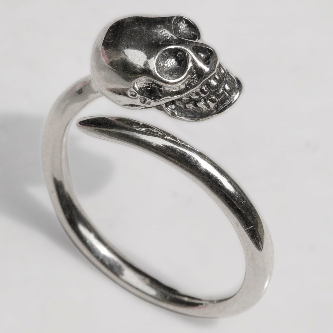 Orca Offener Ring Aus 925 Sterling Silber – Hai-Motiv, Größe 7, In Geschenkbox, Für Männer & Frauen