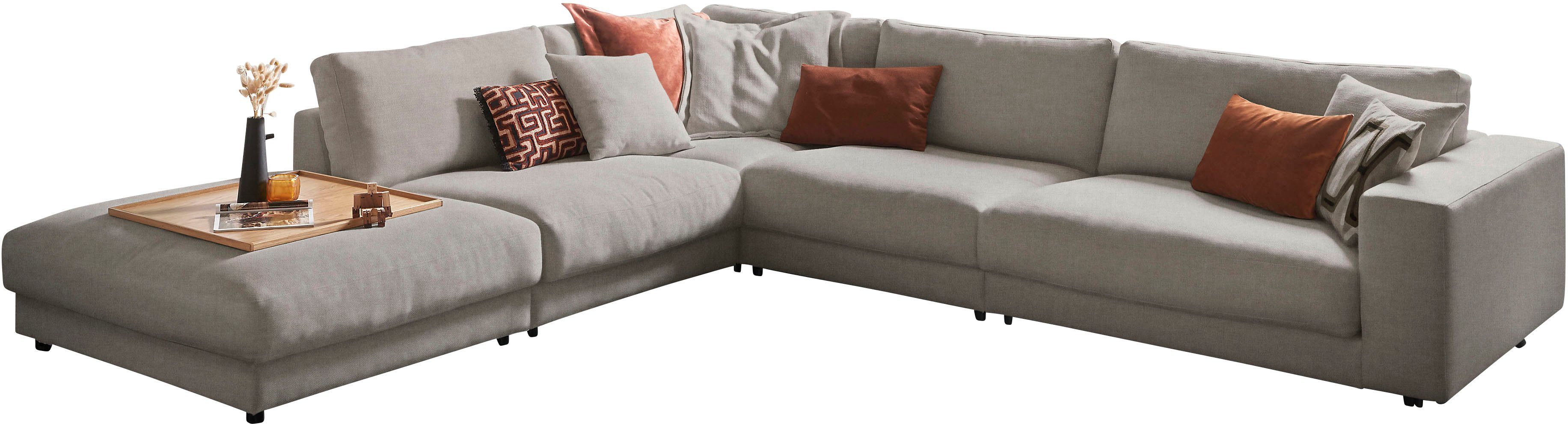 3C Candy Ecksofa Enisa II L-Form, incl. 3 Flatterkissen, wahlweise mit Flecken-Schutz-Bezug Easy care