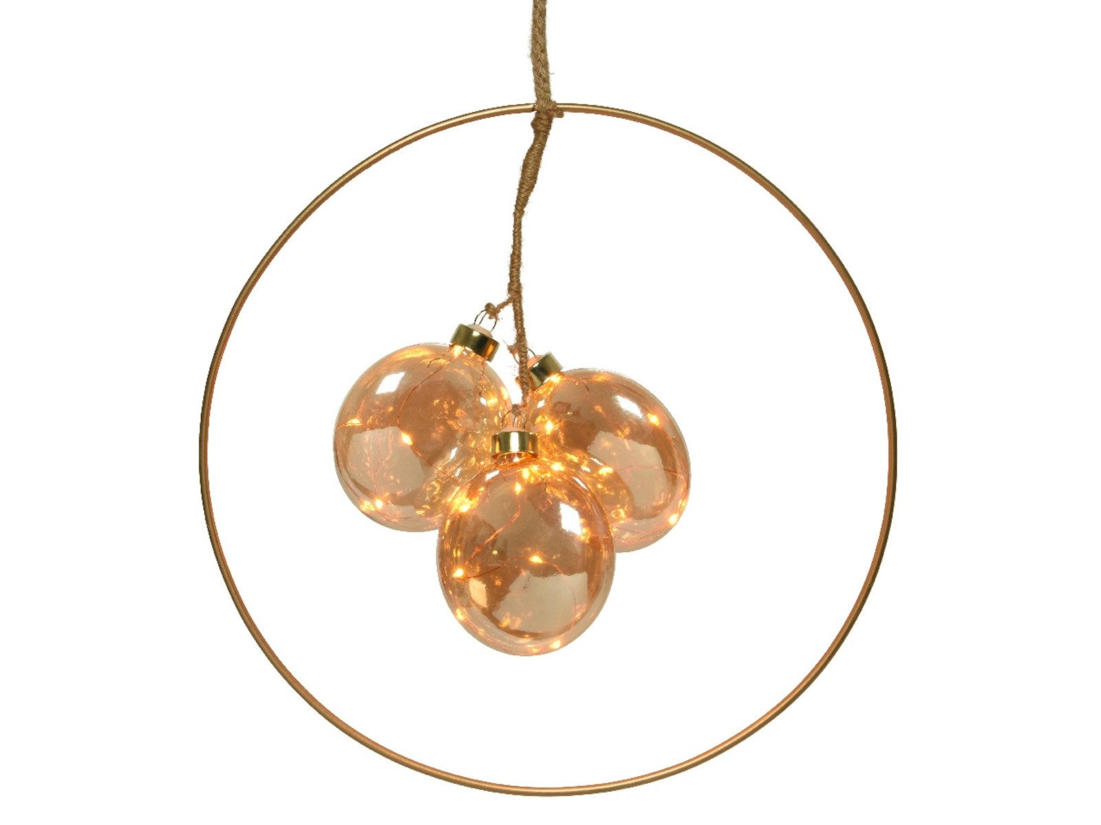 Lumineo Lichterkette Micro LED Kugeln amber 20 cm