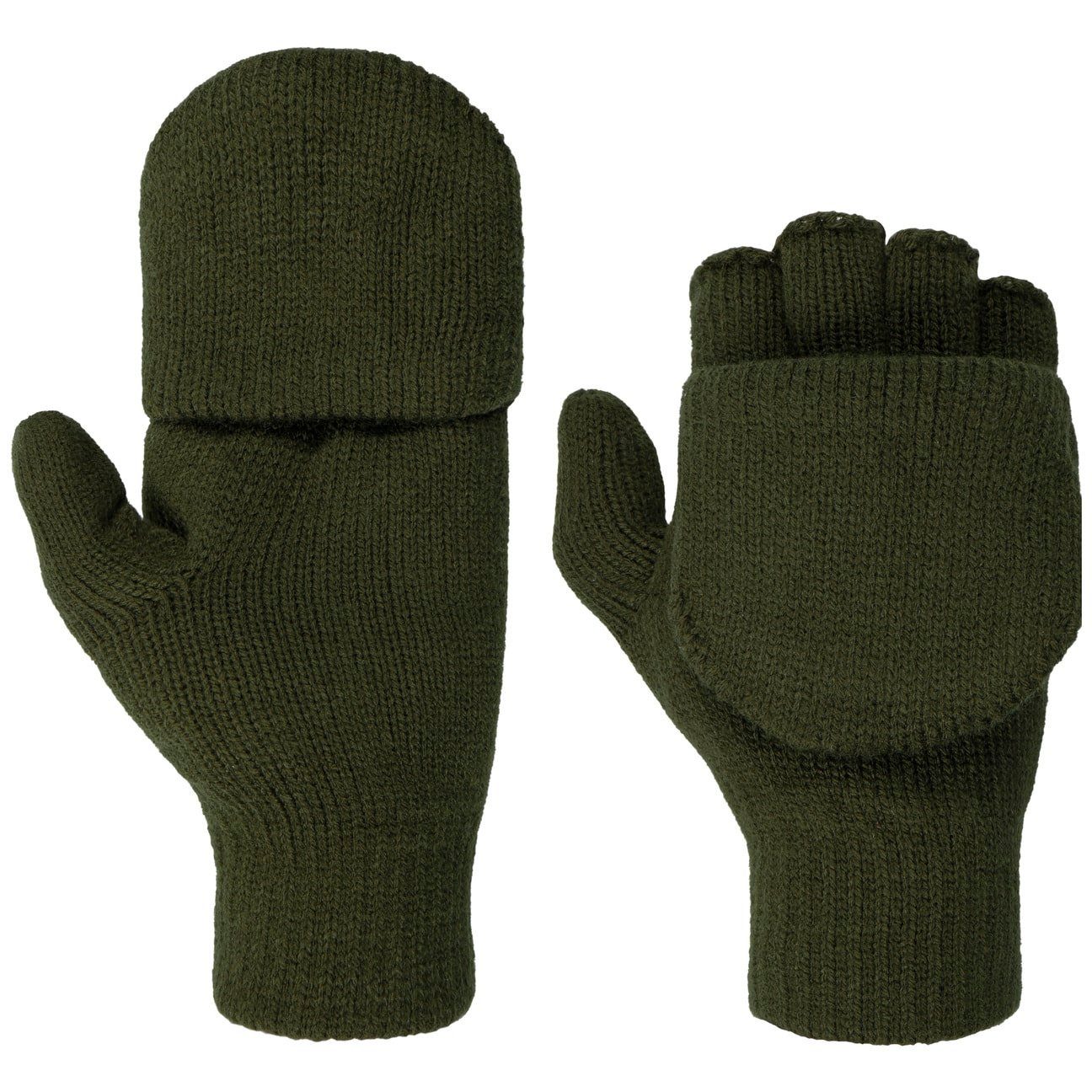 Lipodo Strickhandschuhe (1-St) fingerlose Перчатки mit Futter