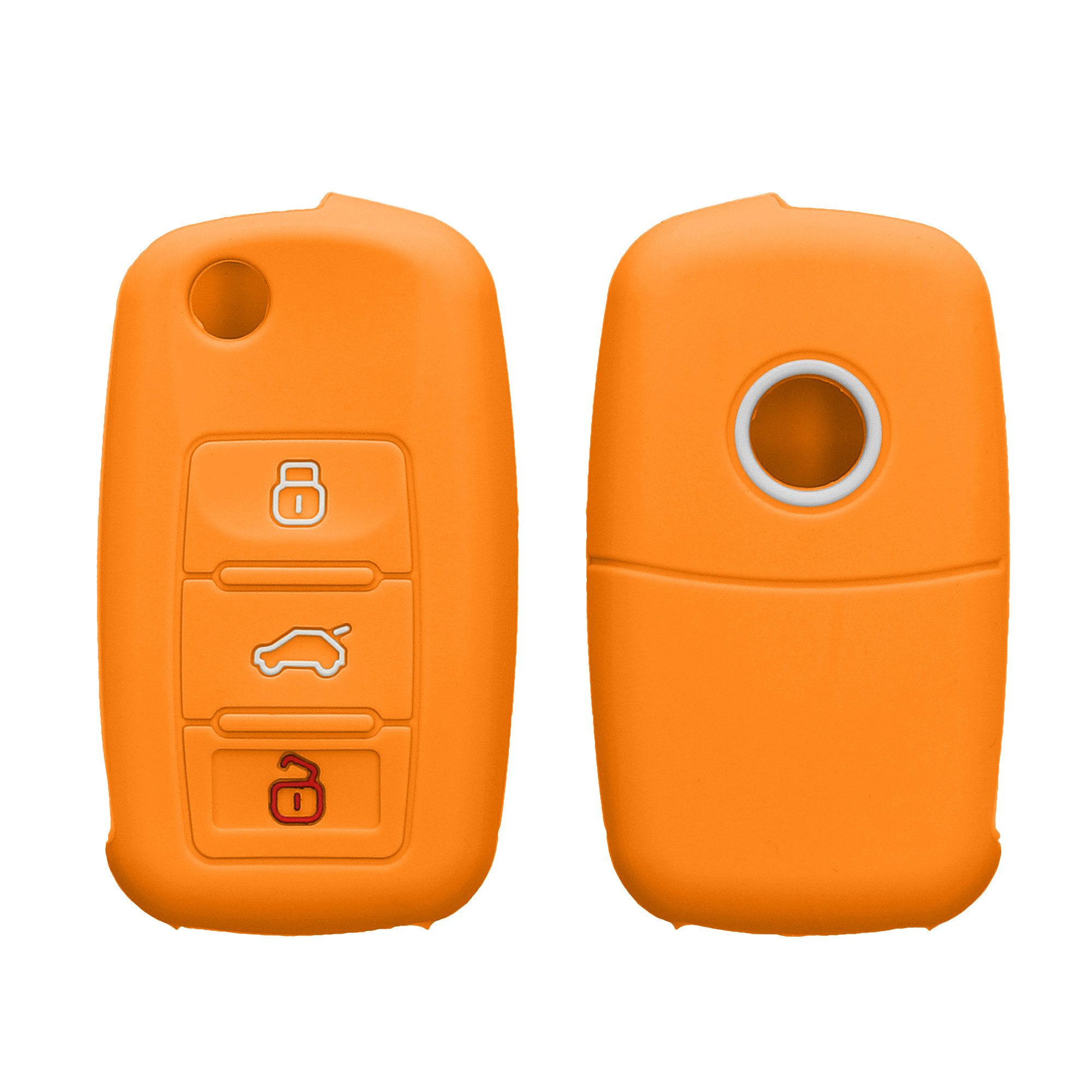Schlüsseltasche Autoschlüssel Silikon Hülle für VW Skoda Seat