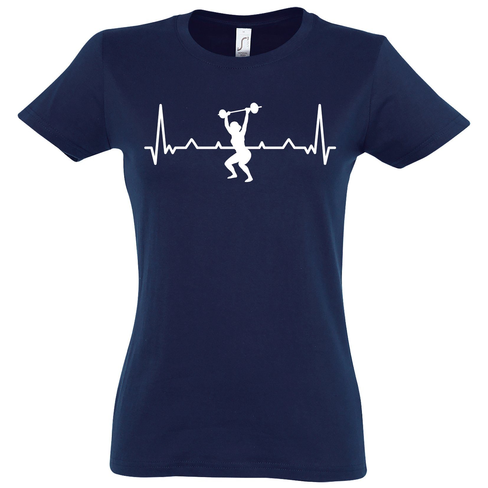 Youth Designz T-Shirt Heartbeat Fitness Damen Shirt mit trendigem Frontprint