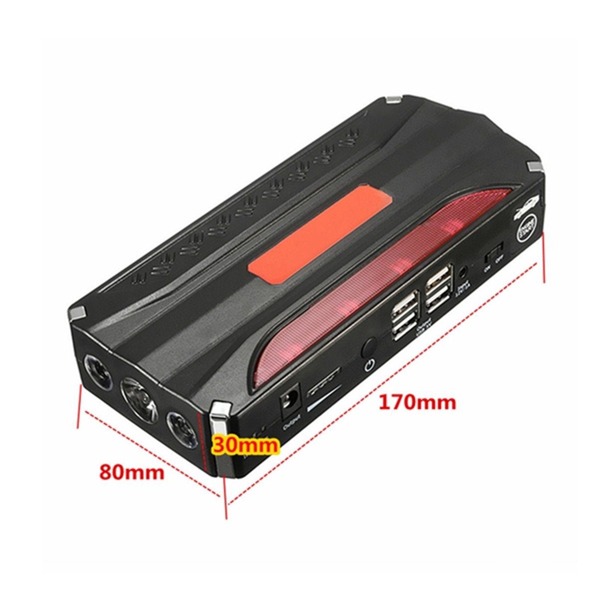 AUDEW Autobatterie-Ladegerät (2000A 20000mah Auto KFZ Starthilfe Powerbank, dual USB, LED-Taschenlampe bis zu 8.5L Diesel/Benzin Motor)