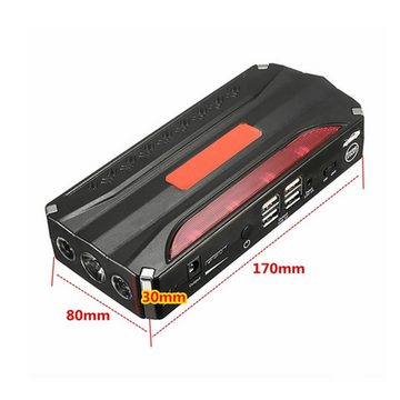 Insma Autobatterie-Ladegerät (68800mAh Auto KFZ Starthilfe Powerbank Ladegerät 4 USB 600A, 1-tlg., mit SOS Licht und Tasche Für Auto Smartphone)