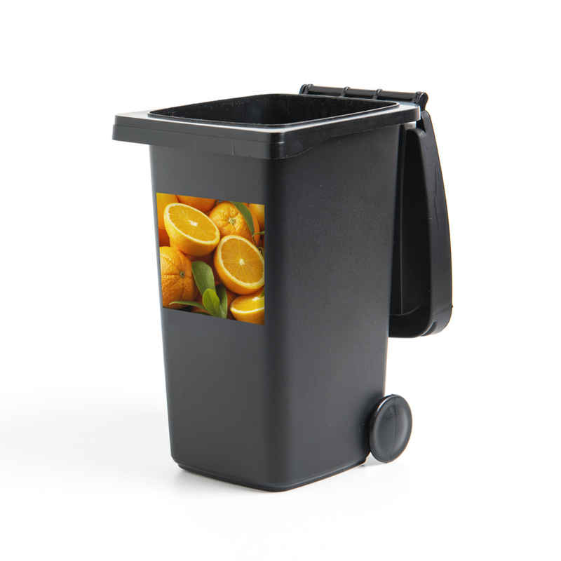 MuchoWow Wandsticker Orange - Obst - Orange (1 St), Mülleimer-aufkleber, Mülltonne, Sticker, Container, Abfalbehälter