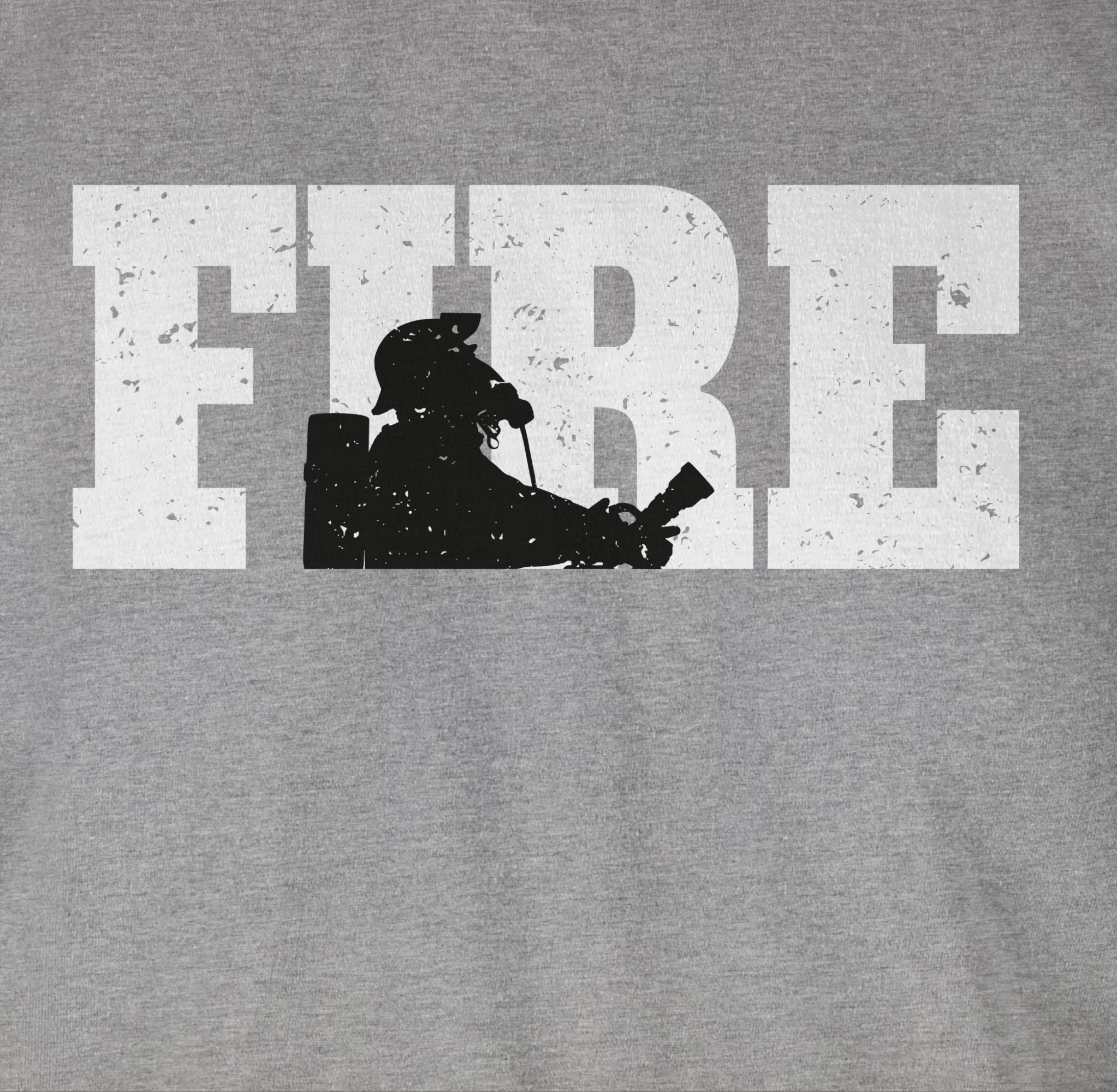 Feuerwehr 3 meliert Fire Grau T-Shirt Shirtracer