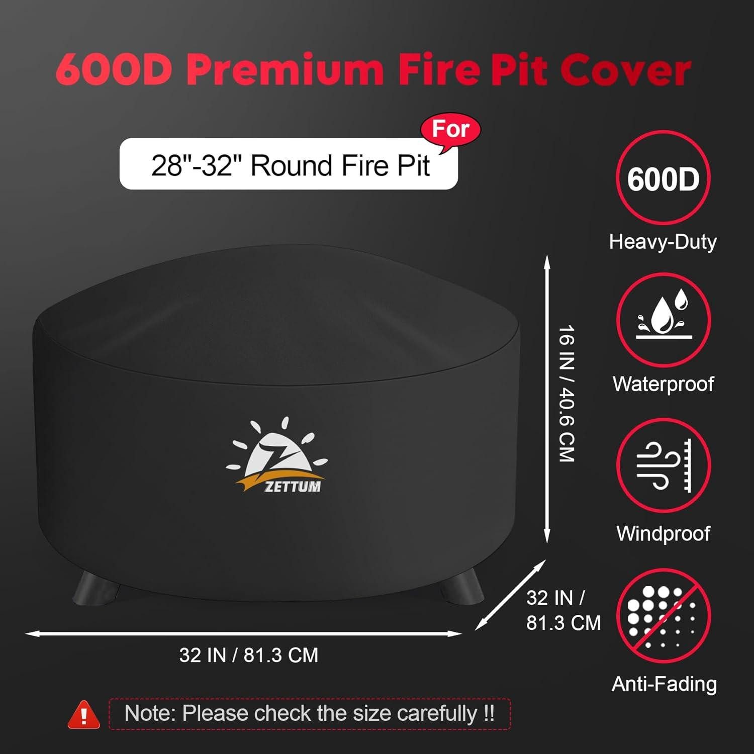 LuxusKollektion Schutzplane Schutzhülle Feuerschale 80cm 600D günstig online kaufen