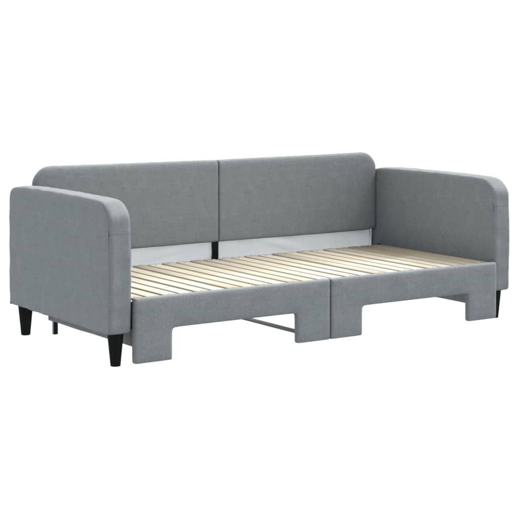 vidaXL Bett Tagesbett Ausziehbar Hellgrau 90x200 günstig online kaufen