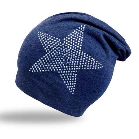 Sonia Originelli Beanie Beanie Mütze "Prisma Stern" Strasssteine Mütze