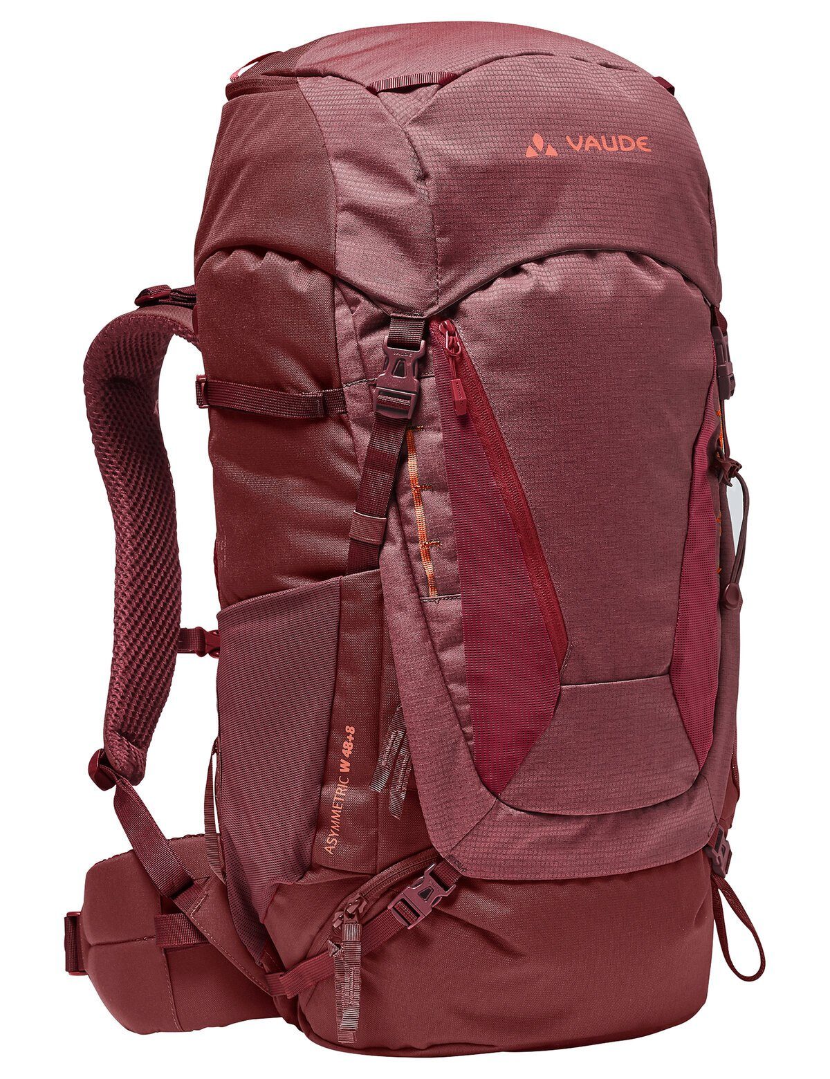 dark Women's cherry Asymmetric 48+8 VAUDE Trekkingrucksack