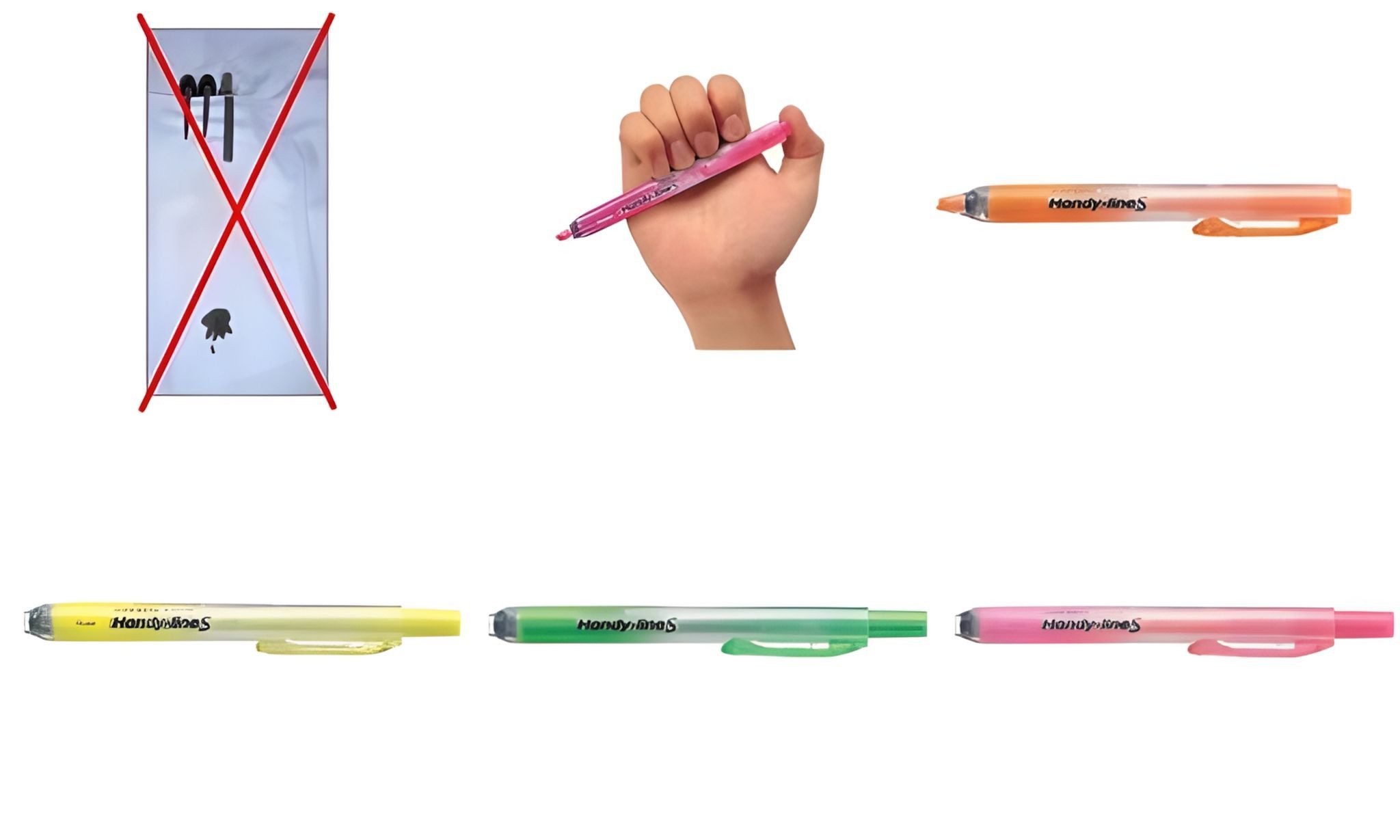 PENTEL Marker Pentel Handy-Line, mit Druckmechanik