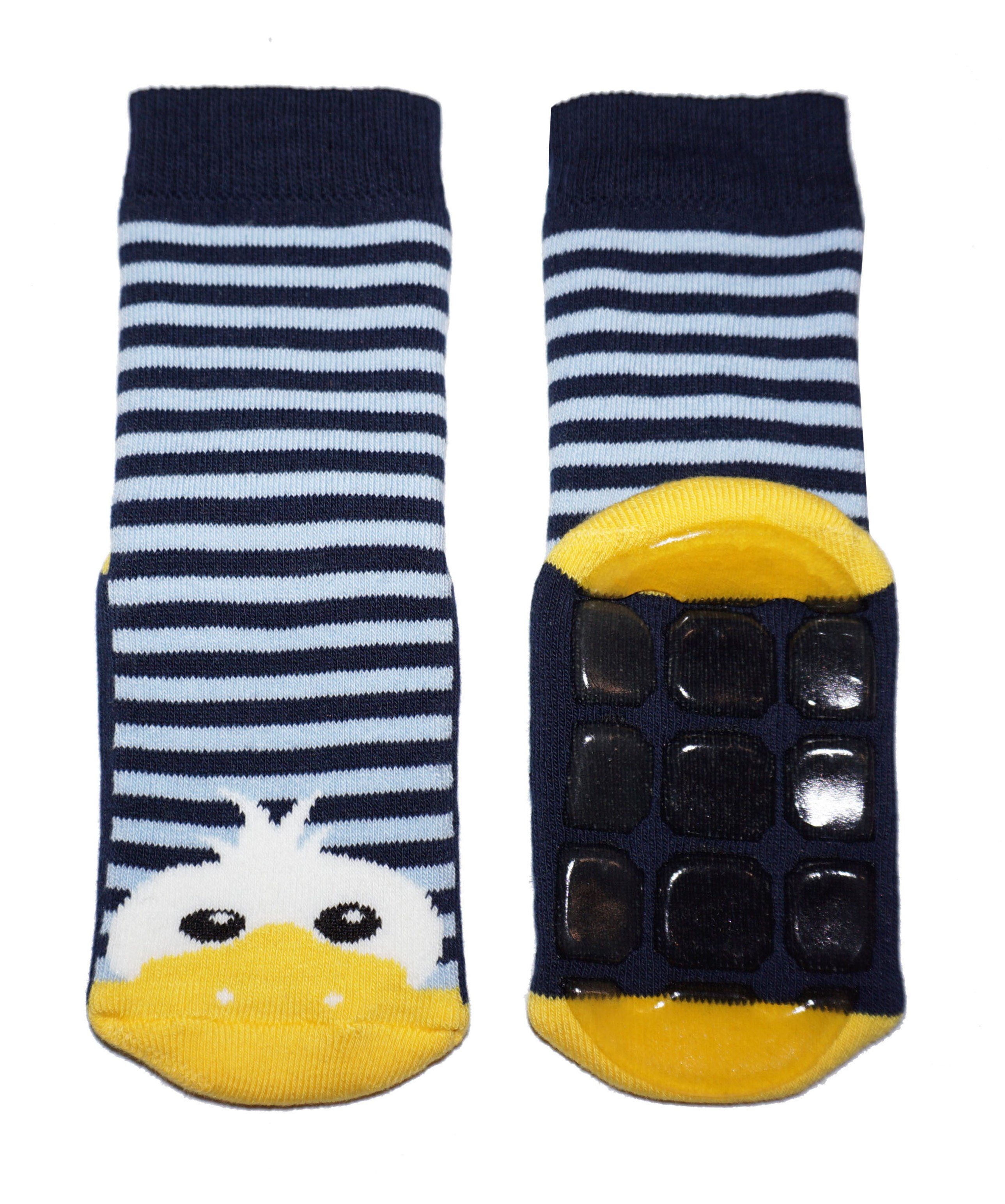 WERI SPEZIALS Strumpfhersteller GmbH ABS-Socken Kinder ABS-Socken für Mädchen und Jungs >>Kleine Ente<< Baumwolle mit Frottee