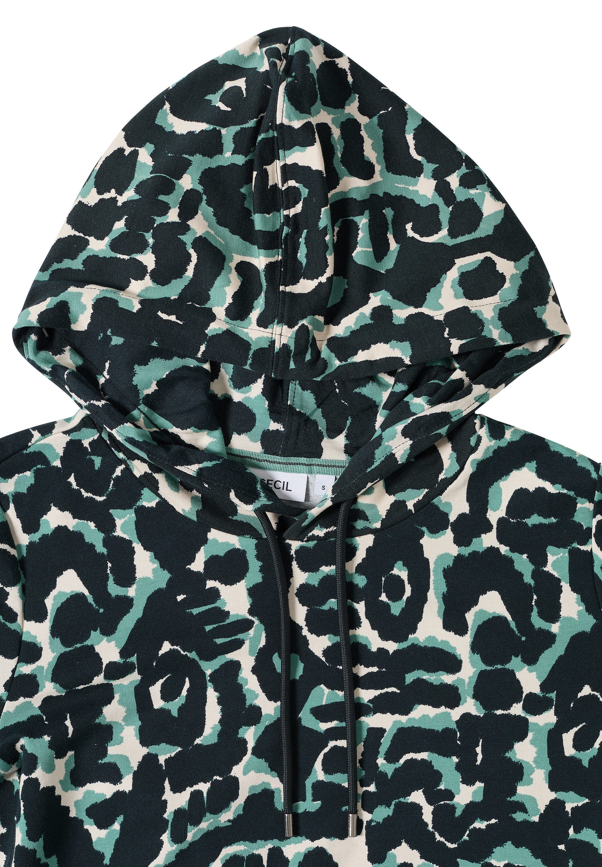 CECIL Kapuzensweatshirt mit 3/4 Arm, gemustert