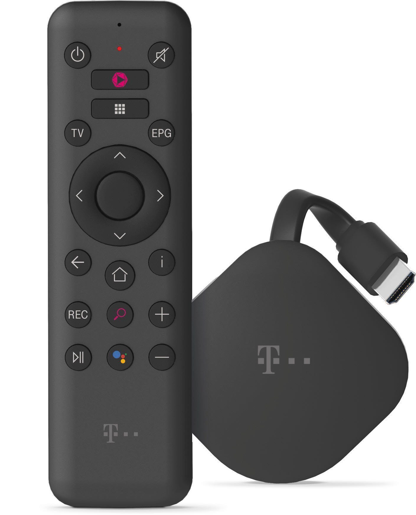 Deutsche Telekom Streaming-Stick MagentaTV Stick TV WLAN - Android 12 - Netflix, Disney+, RTL+, DAZN, (Kompatibel mit Google Assistant), HDR, Dolby Vision,Dolby Atmos, 2160p, WiFI