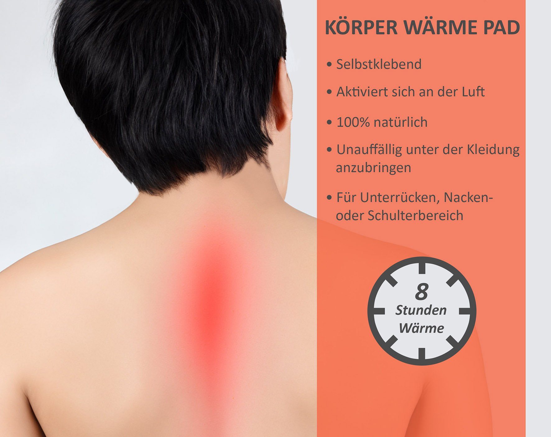 Spetebo Wärmepflaster Wärmepflaster 13 x 9 cm selbstklebend 12er Pack (12 St)