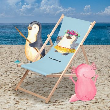 Mr. & Mrs. Panda Gartenliege Pinguin Kokosnuss - Eisblau - Geschenk, Urlaub, Liegestuhl, Aloha, Ha, 1 St., Abnehmbarer Bezug