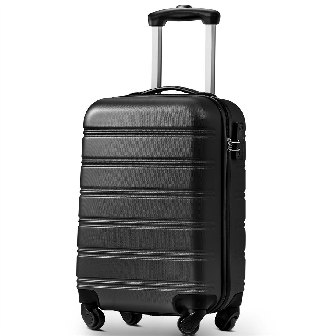 DÖRÖY Koffer schwarz Hartschalen-Koffer,Rollkoffer,Reisekoffer,55*36*22.5cm,