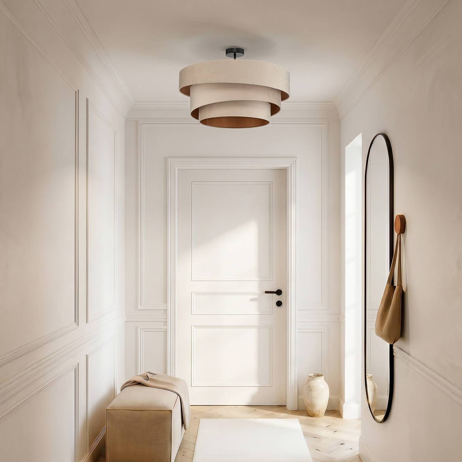 Lindby Deckenleuchten Jusari, Creme IP20, 3 x 60 W