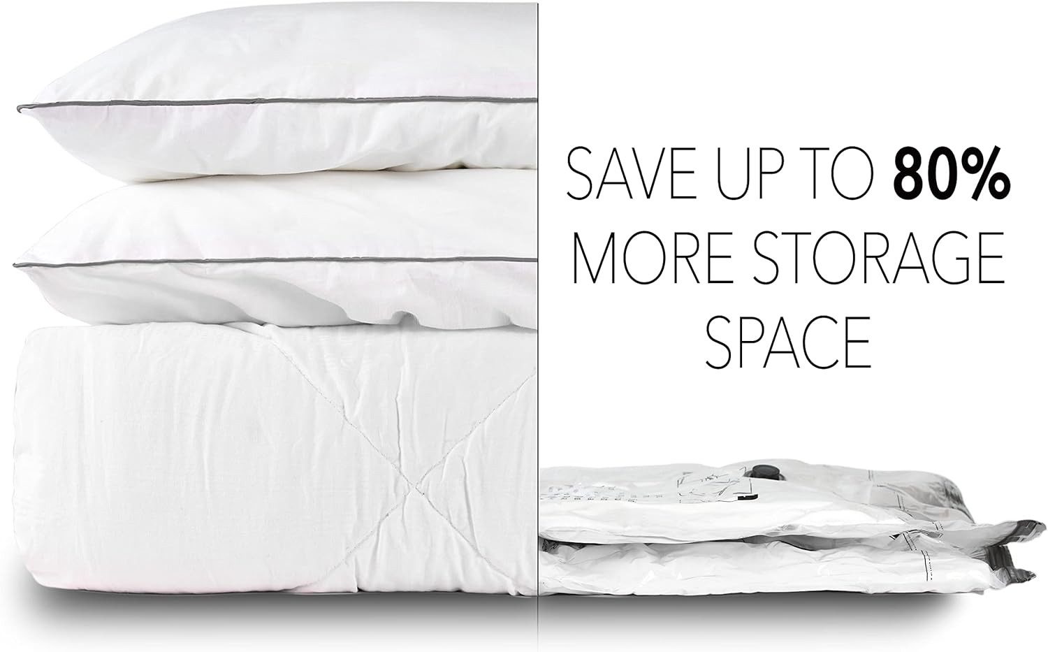SpaceAid Vakuumbehälter Compression Packing Cubes, (15-tlg., 3 XX-Large, 3 X-Large, 3 Large, 3 Medium, 3 Small)