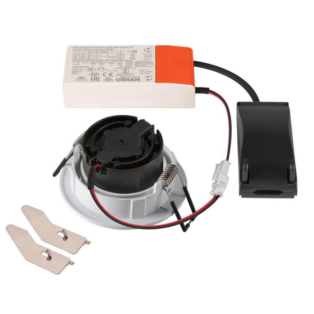 SLV Einbauleuchte LED Deckeneinbauleuchte New Tria in Weiß 8,6W 540lm 60° 82mm rund, LED