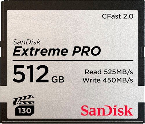 Sandisk »CFAST Extreme Pro 512GB« Speicherkarte (512 GB, 525 MB/s Lesegeschwindigkeit)