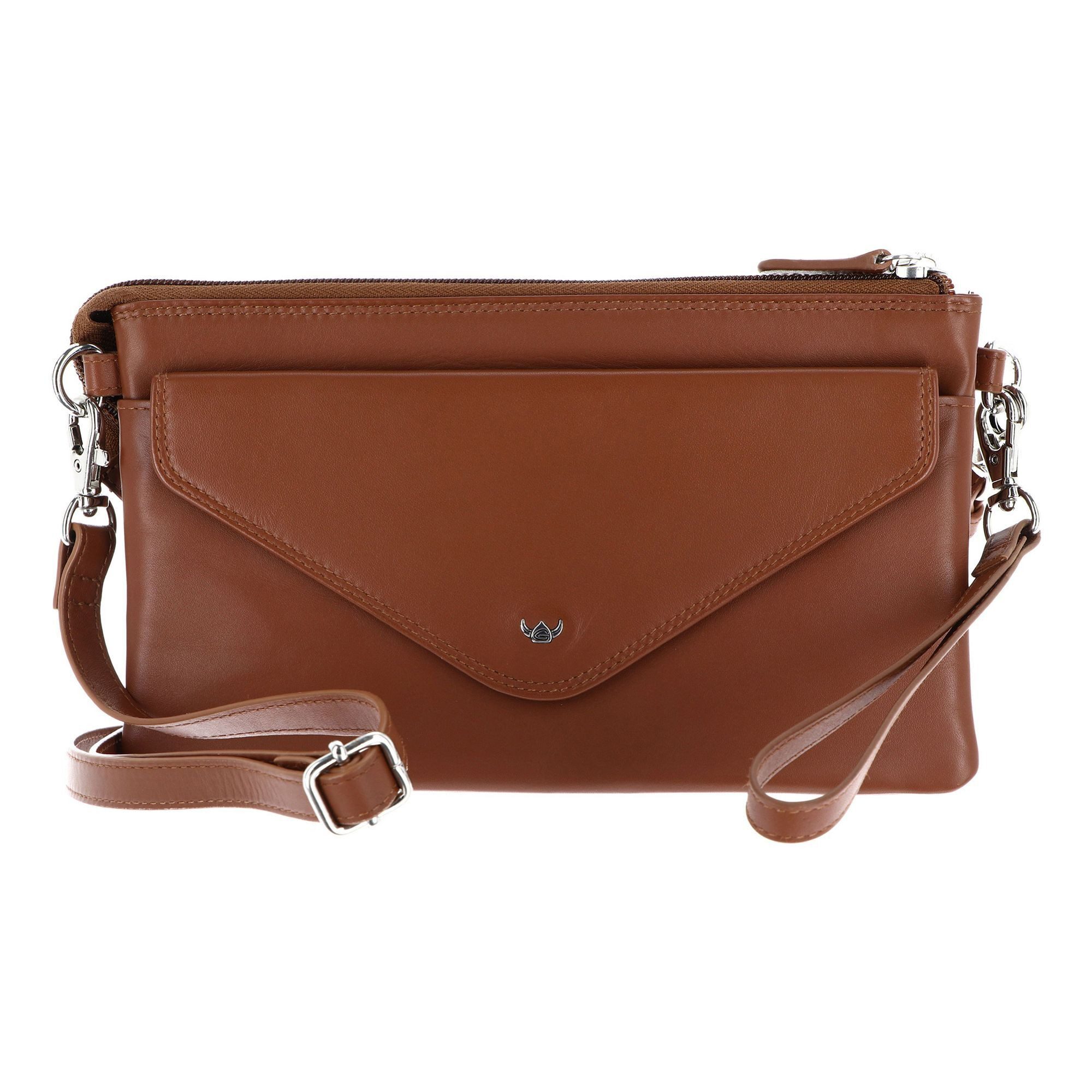 Golden Head Clutch Polo, Leder