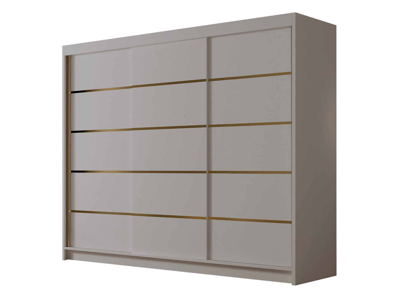 MIRJAN24 Kleiderschrank Amber VII (mit drei Schwebetüren) 250x58x215 cm