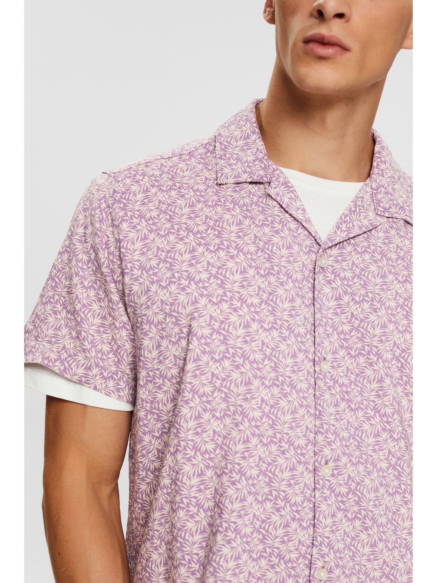 Herren Hemden Esprit Kurzarmhemd Hemd mit floralem Muster