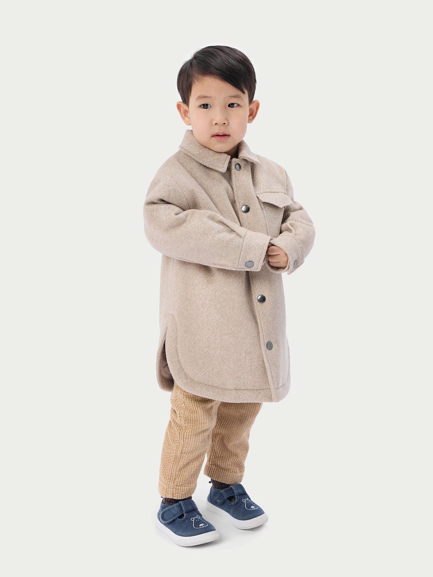 GOBI Cashmere Wollmantel Genähte Kinder-Kaschmirjacke