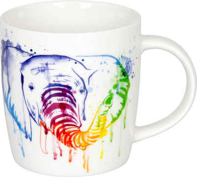 Könitz Tasse Becher Tasse Kaffeetasse Watercoloured Animals - Elefant, Bone China