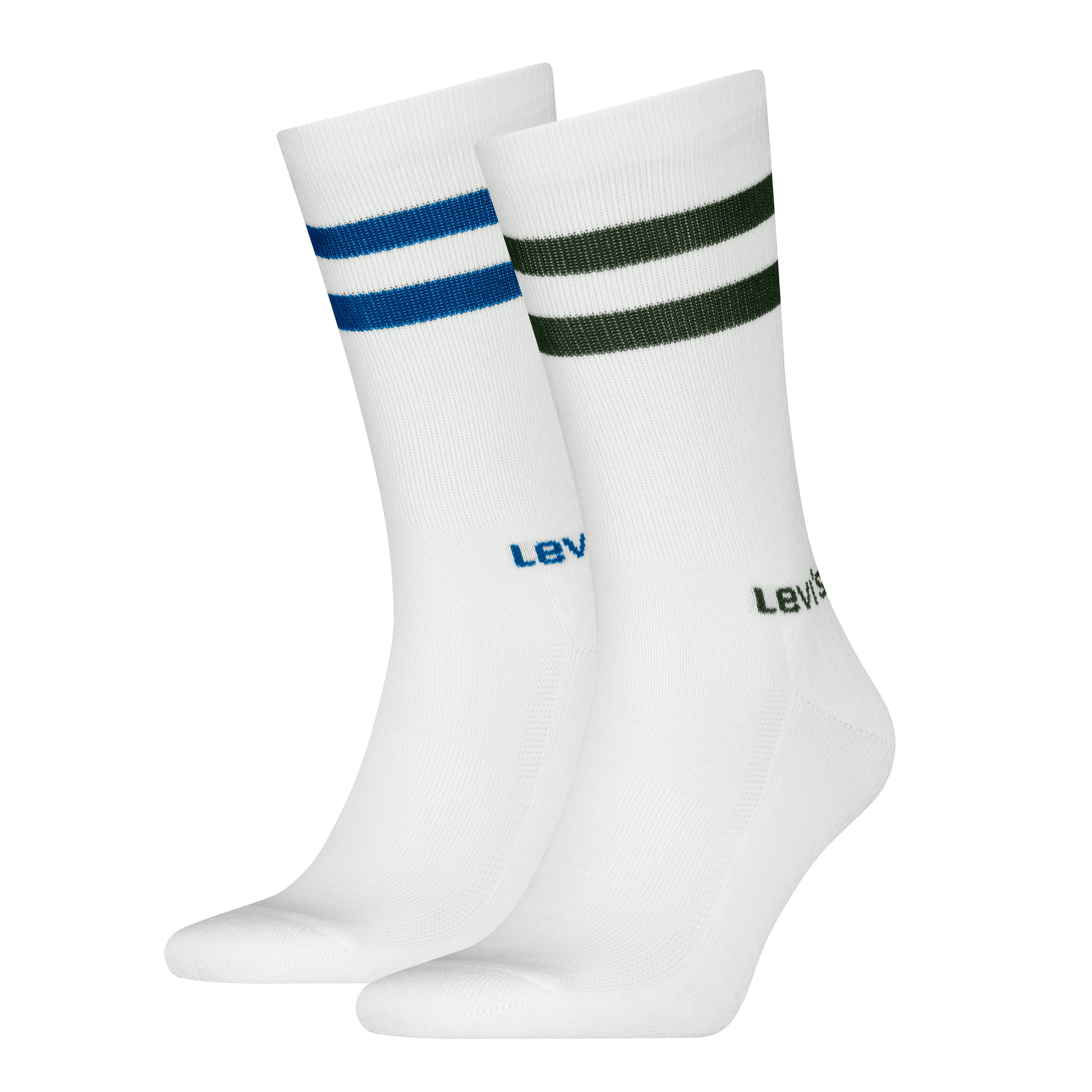Levi's® Носки LEVIS REGULAR CUT SPORT STRIPE 2P (2-Paar, 2er Pack) mit auffälligen Streifen