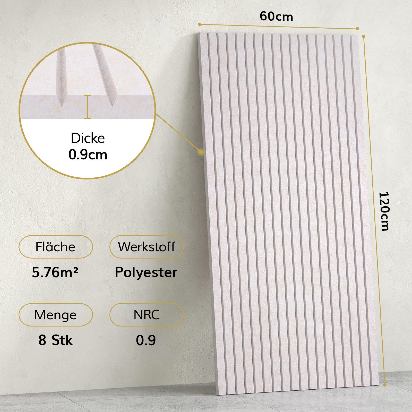 TONOR Schallschutzpaneel Akustikpaneele selbstklebend, 120x60x0.9 cm Schallschutz wand, (12-tlg)